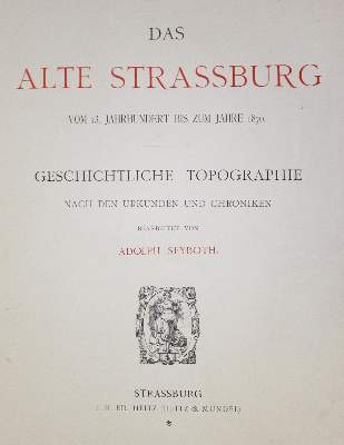Bild Nr.1: 126-1891 Seyboth,A.: (Frankreich, Straßburg)