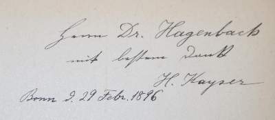 Bild Nr.2: 126-193 Kayser,H. u. C.Runge.: (Aus der Sammlung Professor Dr.Dr.Johannes Büttner Teil 1)