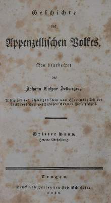 Bild Nr.1: 126-1930 Zellweger,J.C.: (Schweiz, Appenzell)
