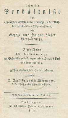 Bild Nr.1: 126-197 Kielmeyer,C.F.: (Aus der Sammlung Professor Dr.Dr.Johannes Büttner Teil 1)