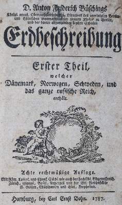 Bild Nr.1: 126-1992 Büsching,A.F.: (Verschiedene Länder - Geschichte)