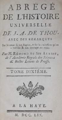 Bild Nr.1: 126-2049 Thou,J.A.de.: (Verschiedene Länder - Geschichte)