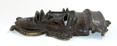 Bild Nr.2: 126-2218 Bronzemaske Ashanti Ghana.: (Afrika, Masken)