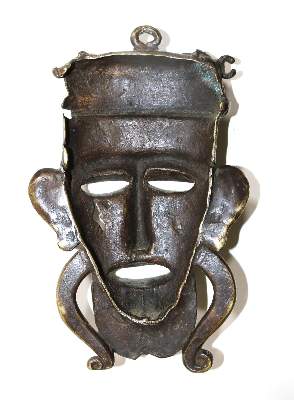 Bild Nr.3: 126-2218 Bronzemaske Ashanti Ghana.: (Afrika, Masken)