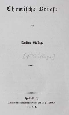 Bild Nr.1: 126-225 Liebig,J.v.: (Aus der Sammlung Professor Dr.Dr.Johannes Büttner Teil 1)