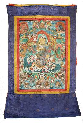 Bild Nr.1: 126-2286 Wohl Buddhistischer Kubera.: (Asiatika, Thangka)