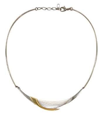 Bild Nr.1: 126-2386 Designcollier Silber Gold: (Schmuck, Colliers)