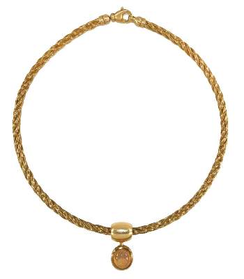 Bild Nr.1: 126-2387 Flechtcollier mit Opal: (Schmuck, Colliers)