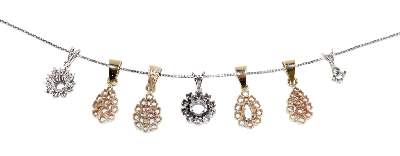 Bild Nr.1: 126-2398 7 Anhänger 585 WG/GG: (Schmuck, DRC Pforzheim)
