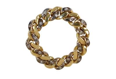 Bild Nr.1: 126-2401 Kettenring Diamant 750 GG/WG.: (Schmuck, DRC Pforzheim)