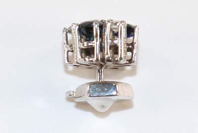 Bild Nr.3: 126-2409 Saphir- Diamant Vorstecknadel: (Schmuck, DRC Pforzheim)