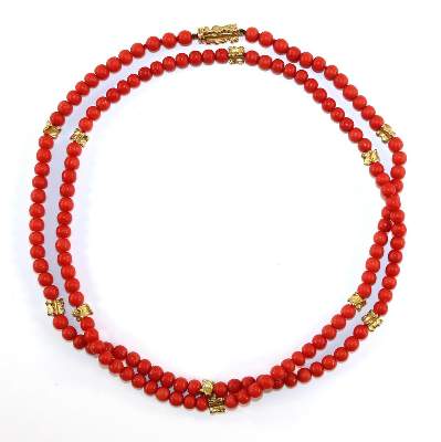Bild Nr.2: 126-2417 Korallencollier: (Schmuck, Koralle)