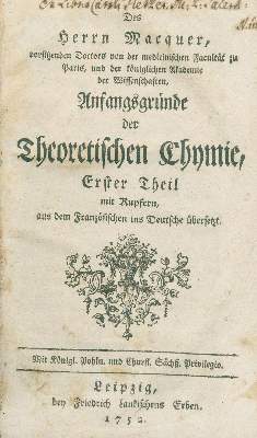 Bild Nr.2: 126-244 Macquer,(P.J.).: (Aus der Sammlung Professor Dr.Dr.Johannes Büttner Teil 1)