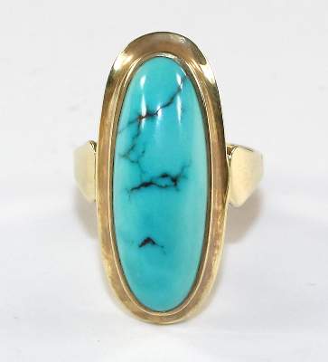Bild Nr.1: 126-2444 Türkisring 585 GG: (Schmuck, Ringe)