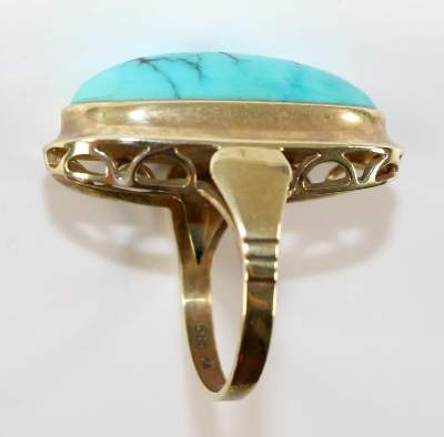Bild Nr.2: 126-2444 Türkisring 585 GG: (Schmuck, Ringe)