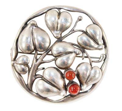 Bild Nr.1: 126-2453 Brosche mit Blätterdekor: (Schmuck, Theodor Fahrner)