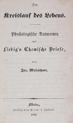 Bild Nr.1: 126-262 Moleschott,J.: (Aus der Sammlung Professor Dr.Dr.Johannes Büttner Teil 1)