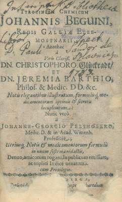 Bild Nr.1: 126-27 Beguin,J.: (Aus der Sammlung Professor Dr.Dr.Johannes Büttner Teil 1)