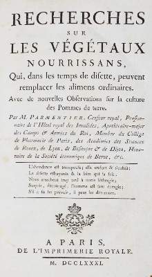 Bild Nr.1: 126-272 Parmentier,(A.A.).: (Aus der Sammlung Professor Dr.Dr.Johannes Büttner Teil 1)