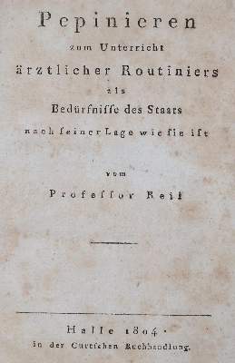 Bild Nr.1: 126-287 Reil,(J.C.).: (Aus der Sammlung Professor Dr.Dr.Johannes Büttner Teil 1)