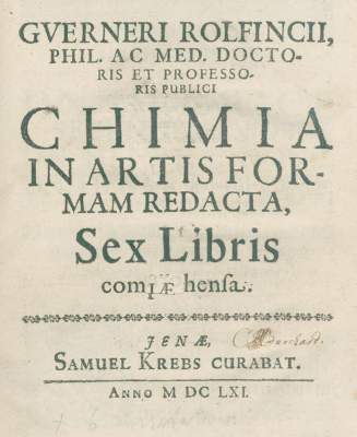 Bild Nr.1: 126-293 Rolfinck,W.: (Aus der Sammlung Professor Dr.Dr.Johannes Büttner Teil 1)