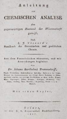 Bild Nr.1: 126-331 Thenard,L.J.: (Aus der Sammlung Professor Dr.Dr.Johannes Büttner Teil 1)