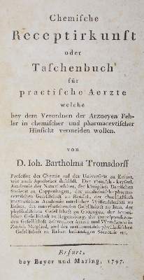 Bild Nr.1: 126-340 Trom(m)sdorff,J.B.: (Aus der Sammlung Professor Dr.Dr.Johannes Büttner Teil 1)
