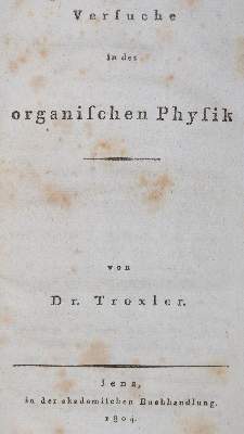 Bild Nr.1: 126-342 Troxler,(I.P.V.).: (Aus der Sammlung Professor Dr.Dr.Johannes Büttner Teil 1)