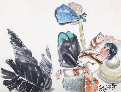 Bild Nr.1: 126-3490 Huai Shin: (Künstlergraphik, China)