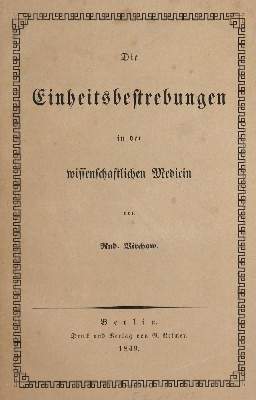 Bild Nr.1: 126-354 Virchow,R.: (Aus der Sammlung Professor Dr.Dr.Johannes Büttner Teil 1)