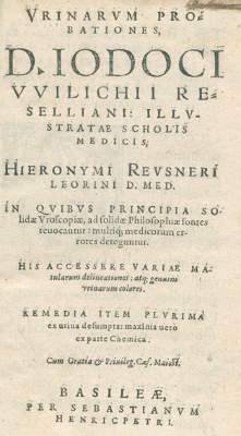 Bild Nr.1: 126-370 Wilichius,J.: (Aus der Sammlung Professor Dr.Dr.Johannes Büttner Teil 1)