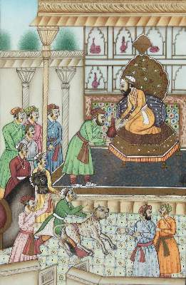 Bild Nr.1: 126-3780 Indische Miniatur.: (Künstlergraphik)