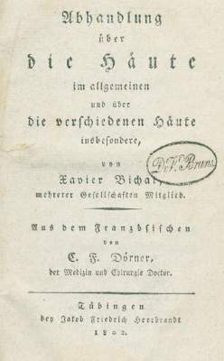 Bild Nr.1: 126-39 Bichat,X.: (Aus der Sammlung Professor Dr.Dr.Johannes Büttner Teil 1)