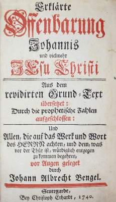 Bild Nr.1: 126-392 Bengel,J.A.: (Alte Drucke, Handschriften und Theologie)
