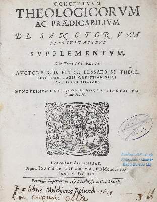 Bild Nr.1: 126-394 Besse,P.de.: (Alte Drucke, Handschriften und Theologie)