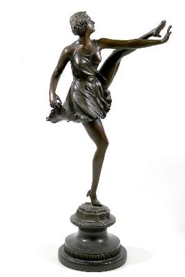 Bild Nr.1: 126-4318 Bronze Tänzerin: (Künstlergraphik, Skulpturen - Plastiken)