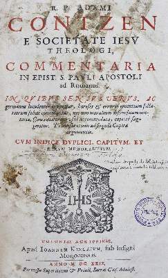 Bild Nr.1: 126-440 Contzen,A.: (Alte Drucke, Handschriften und Theologie)