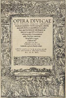 Bild Nr.1: 126-444 Cyprianus,C.: (Alte Drucke, Handschriften und Theologie)