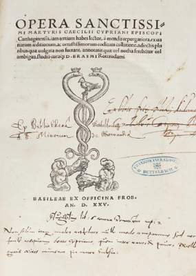 Bild Nr.1: 126-445 Cyprianus,C.: (Alte Drucke, Handschriften und Theologie)