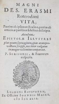 Bild Nr.1: 126-463 Erasmus von Rotterdam,D.: (Alte Drucke, Handschriften und Theologie)