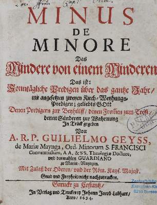 Bild Nr.1: 126-474 Geyss,W.: (Alte Drucke, Handschriften und Theologie)