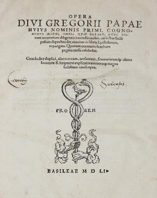 Bild Nr.1: 126-476 Gregor I., Papst.: (Alte Drucke, Handschriften und Theologie)