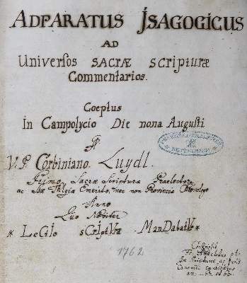 Bild Nr.1: 126-496 Luydl,C.: (Handschriften)