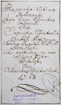 Bild Nr.1: 126-499 Praeparatio Victimae Hollocausti.: (Handschriften)