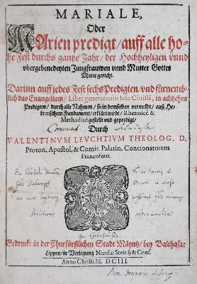 Bild Nr.1: 126-536 Leucht,V.: (Alte Drucke, Handschriften und Theologie)
