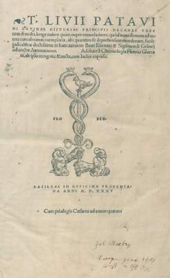 Bild Nr.1: 126-539 Livius,T.: (Alte Drucke, Handschriften und Theologie)