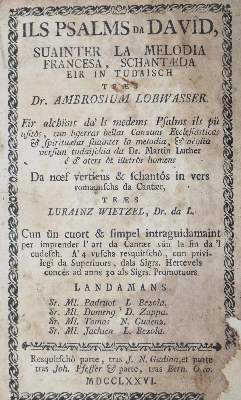 Bild Nr.1: 126-541 Lobwasser,A.: (Alte Drucke, Handschriften und Theologie)