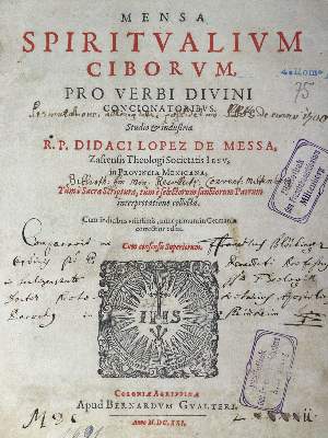 Bild Nr.1: 126-543 Lopez de Mesa,D.: (Alte Drucke, Handschriften und Theologie)