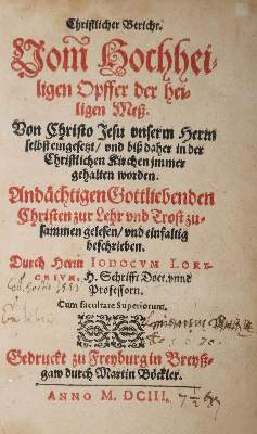 Bild Nr.1: 126-545 Lorichius,J.: (Alte Drucke, Handschriften und Theologie)