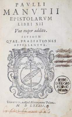 Bild Nr.1: 126-552 Manutius,P.: (Alte Drucke, Handschriften und Theologie)